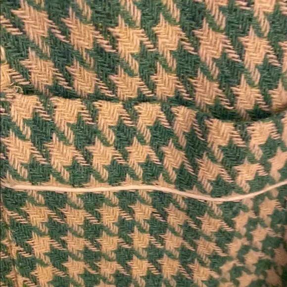 Anthropologie Green and White Houndstooth Blazer - Picture 4 of 7